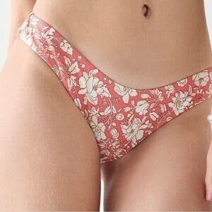 J.Crew Curved Waist High Cut Cheeky Bikini Bottom Tossed Floral Beach Pool Beach